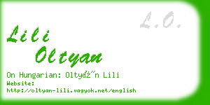 lili oltyan business card